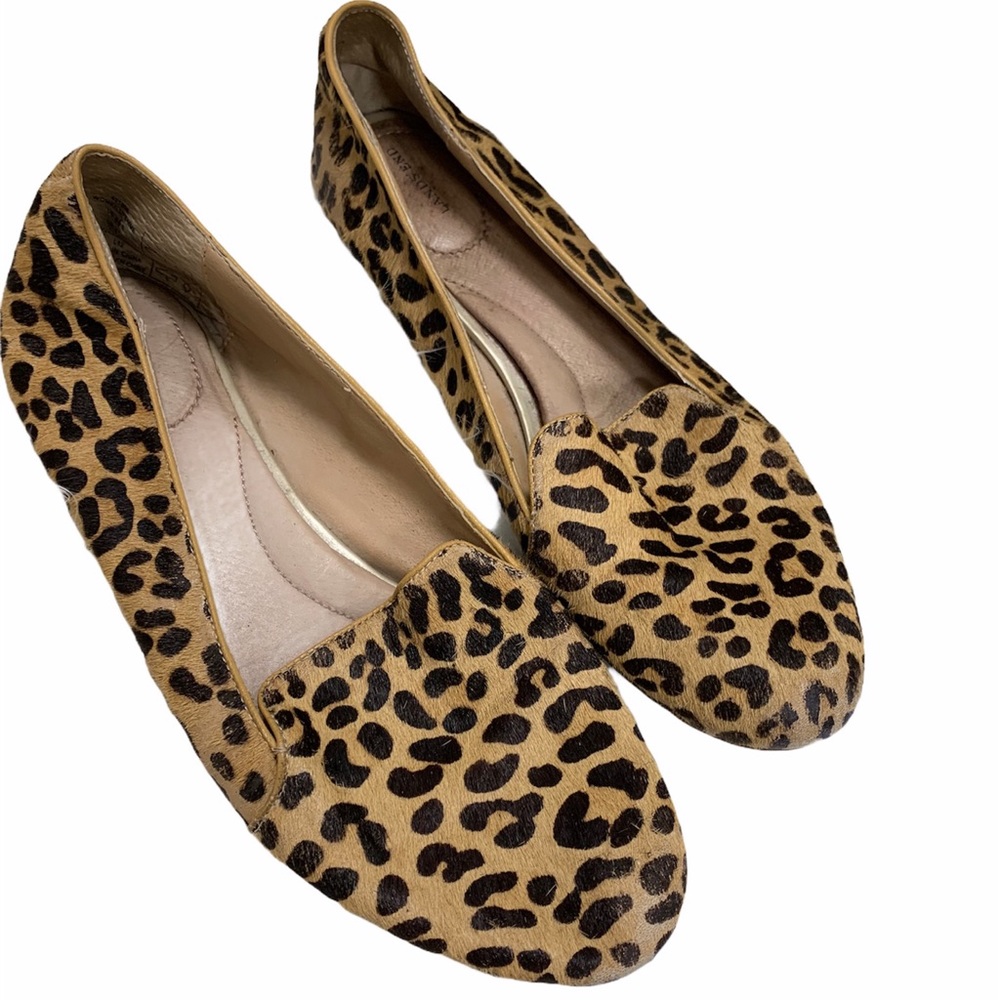 HP {Lands’ End} Leopard loafers Size 8 1/2 | Animal Print Womens Slide Ons